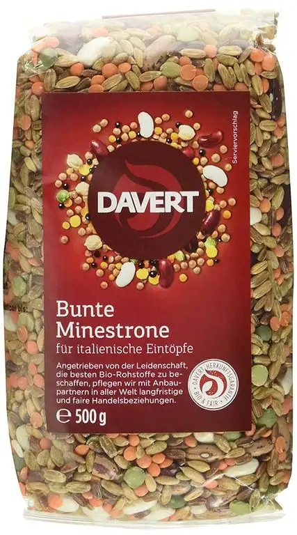 Davert Bunte Minestrone, 4er Pack (4 x 500 g) - Bio