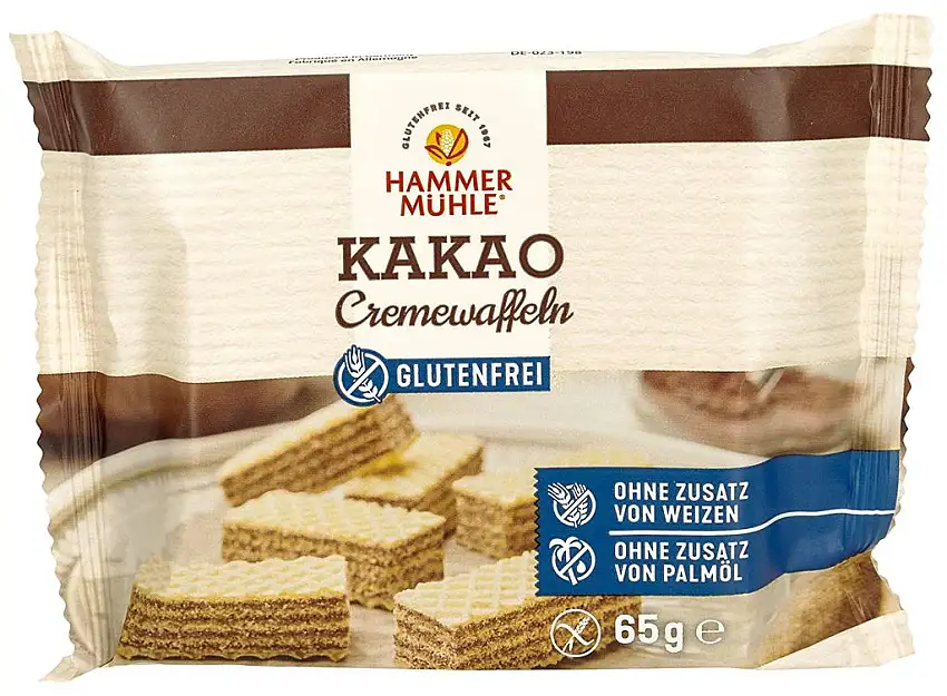 Hammermühle Kakao Cremewaffeln glutenfrei 65g