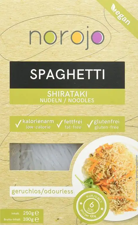 norojo geruchlose Shirataki Nudeln - Spaghetti Art, 6er Pack (6 x 250gr)