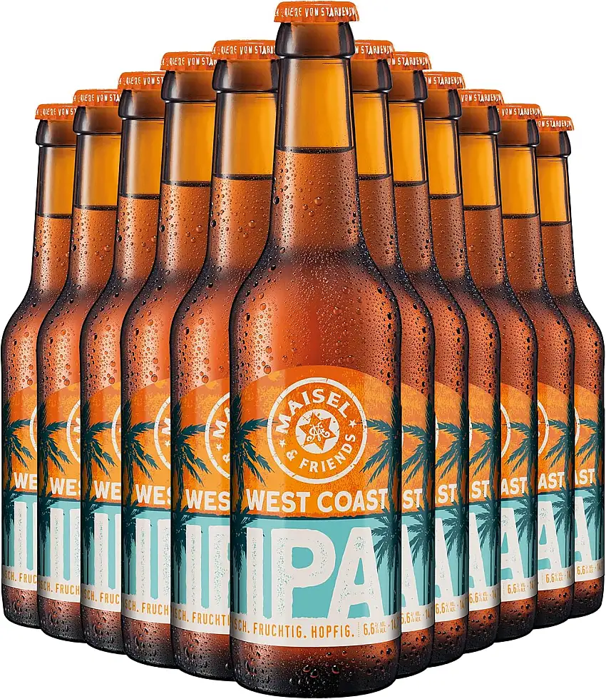 Maisel & Friends West Coast IPA | West Coast India Pale Ale | IPA | Craftbeer | Craft Bier nach Reinheitsgebot in Bayern |12 x 0,33l