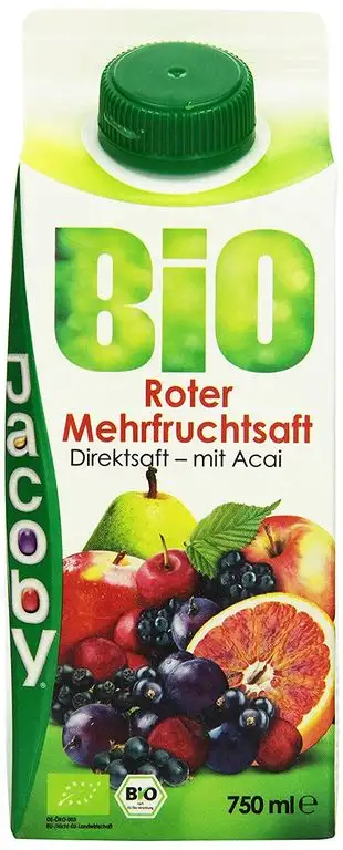Jacoby Bio Roter Mehrfruchtsaft, 8er Pack (8 x 750 ml)