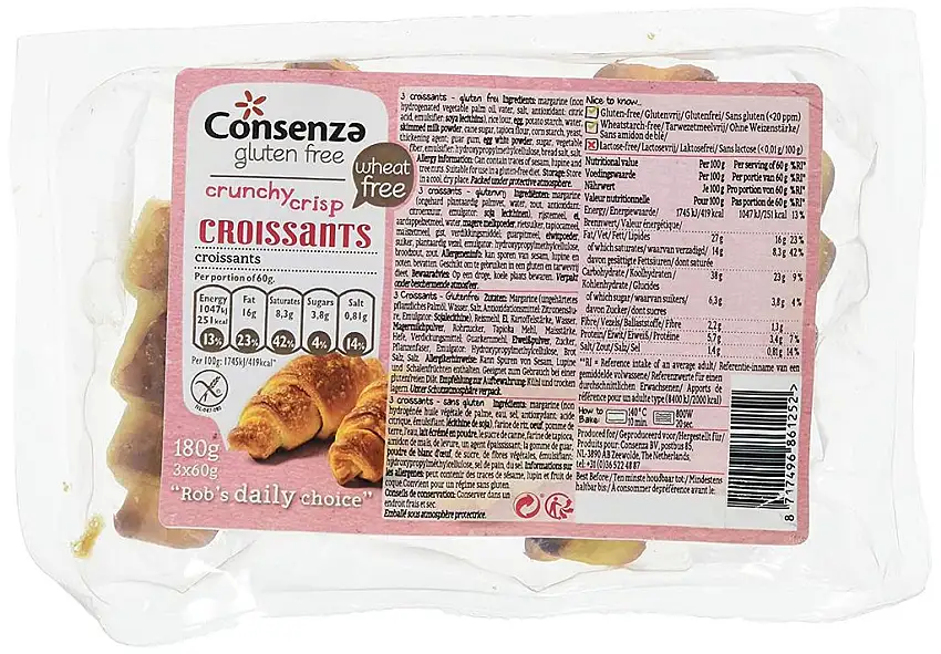 Consenza Croissants Glutenfrei, 3er Pack (3 x 180 g)