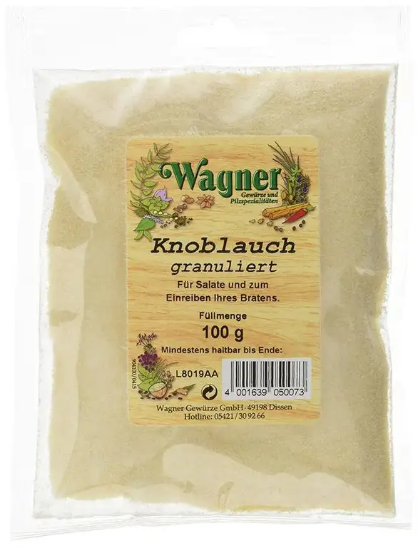 Wagner Gewürze Knoblauch granuliert, 7er Pack (7 x 100 g)