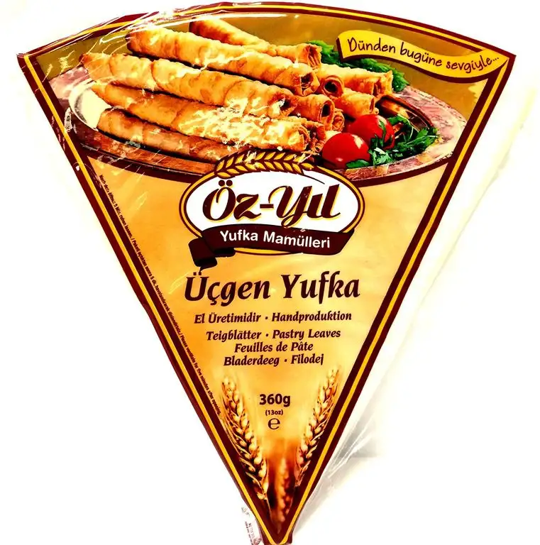 8 x 360g Öz-Yil Dreieckiger Blätterteig Filoteig Teigblätter - Ücgen Yufka