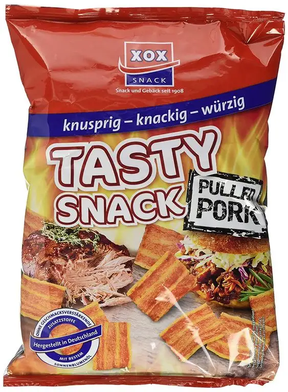 XOX Tasty Snack Pulled Pork, 14er Pack (14 x 125 g)