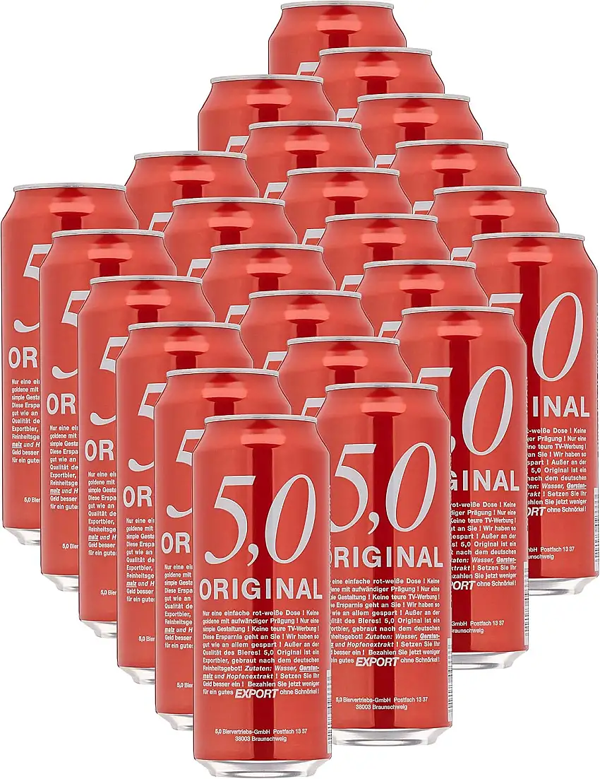 5,0 Original Export Einweg, 24 x 500 ml