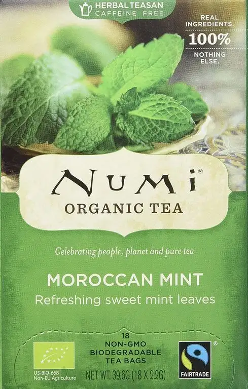 Numi Organic Moroccan Mint - Simple Mint 18 Beutel, 3er Pack (3 x 40 g) - Bio