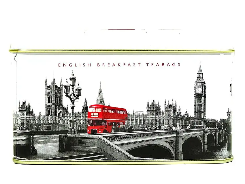 Englisch Tee, 14 ENGLISH Breakfast Teebeutel in Little Westminster Caddy