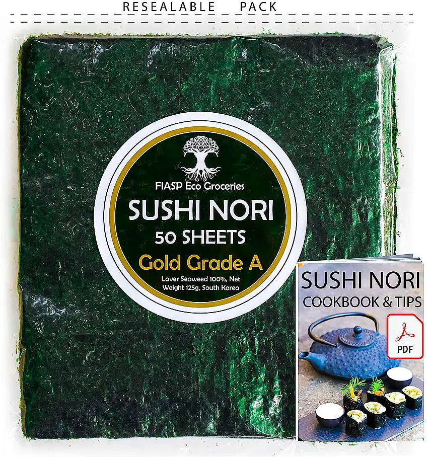 Nori-Blätter – 50er-Pack [gebacken im Dezember 2022], Premium (Goldqualität), direkt von der südkoreanischen Familienfarm (Toasty und Umami)