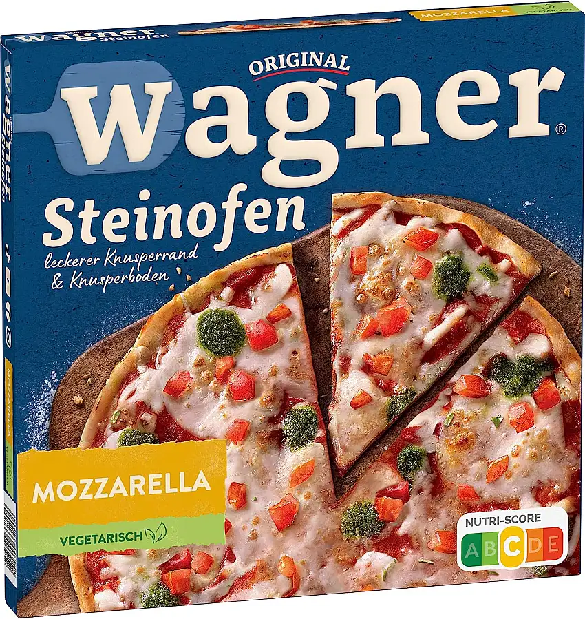 Original Wagner Steinofen Pizza Mozzarella, Tiefkühlpizza Mozzarella, 350 g (Tiefgefroren)
