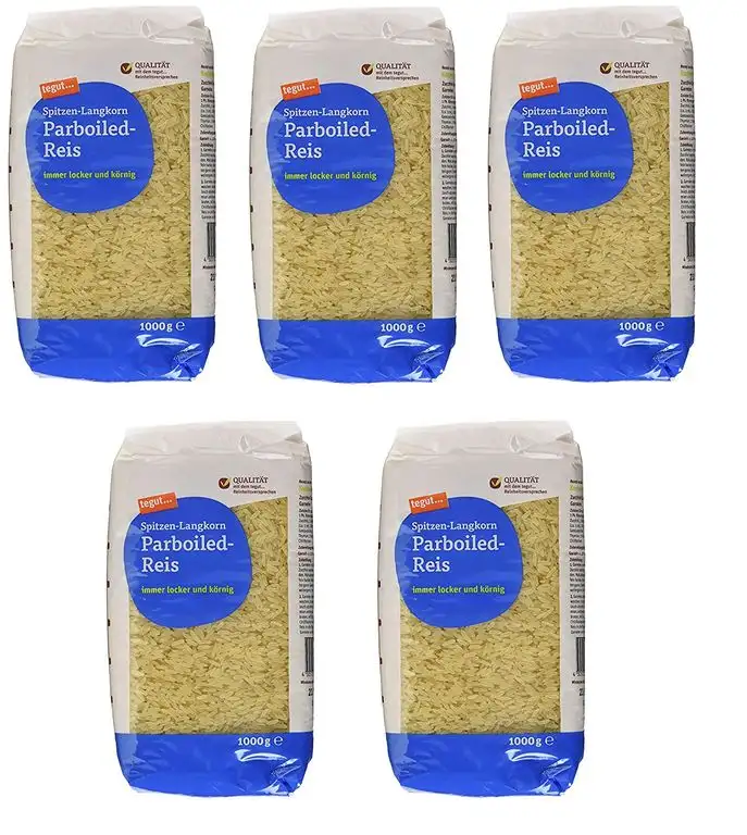 tegut... Spitzen-Langkorn Parboiled-Reis, 5er Pack (5 x 1 kg)