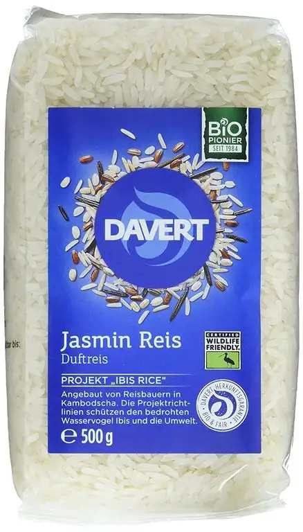 Davert Jasmin Reis weiß, 4er Pack (4 x 500 g) - Bio