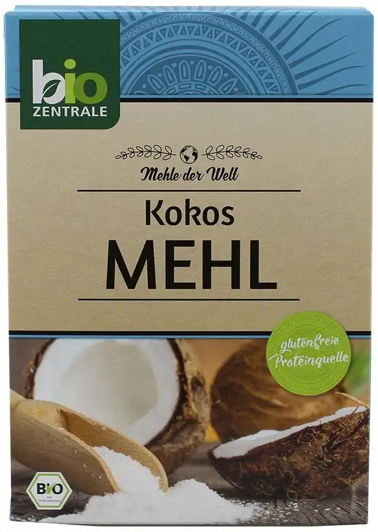biozentrale Kokosmehl | 350g Bio Kokosmehl & Paleo Mehl | Alternative zu Mandelmehl, Leinsamenmehl & Guarkernmehl