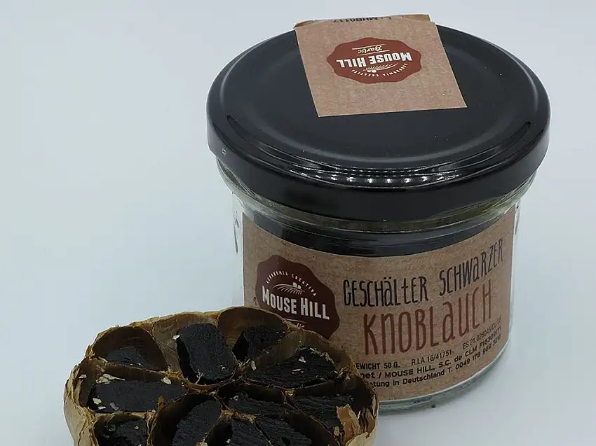 1 Glas Schwarzer Knoblauch ohne Schale 50gr