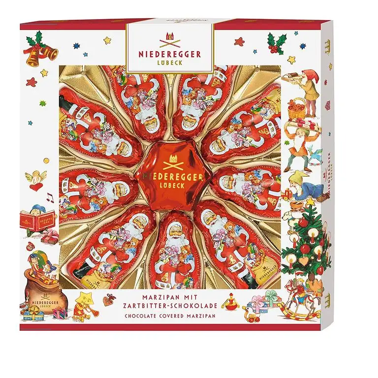 Niederegger Marzipan Weihnachtsmänner und Stern, 125 g