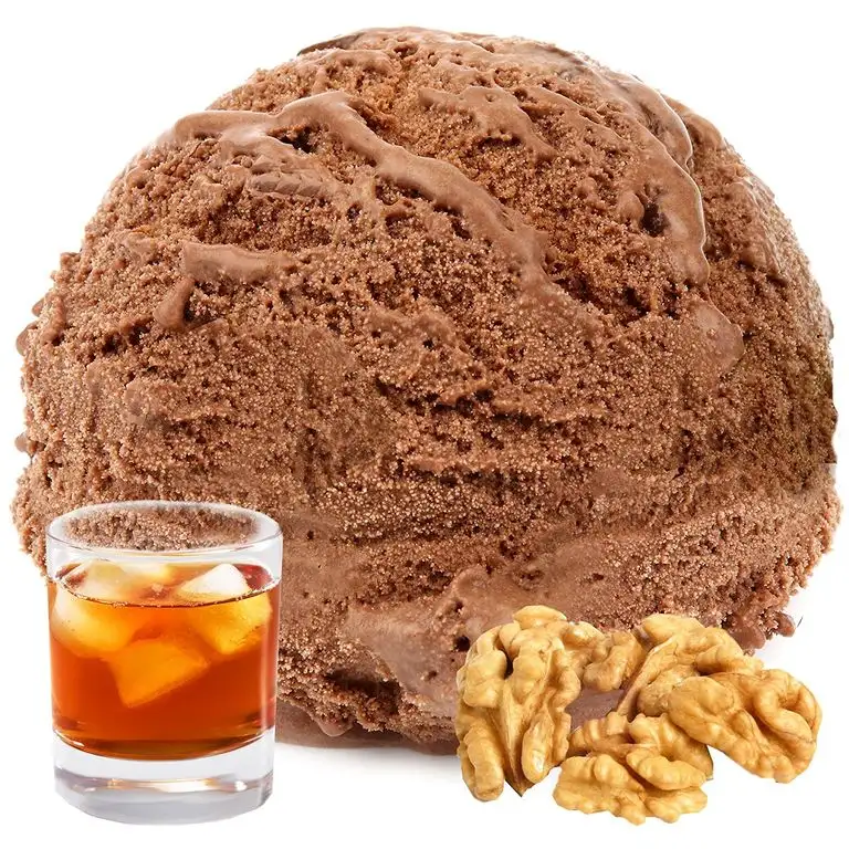 Schoko Rum Nuss Gianduja Geschmack 1 Kg Gino Gelati Eispulver Softeispulver für Ihre Eismaschine