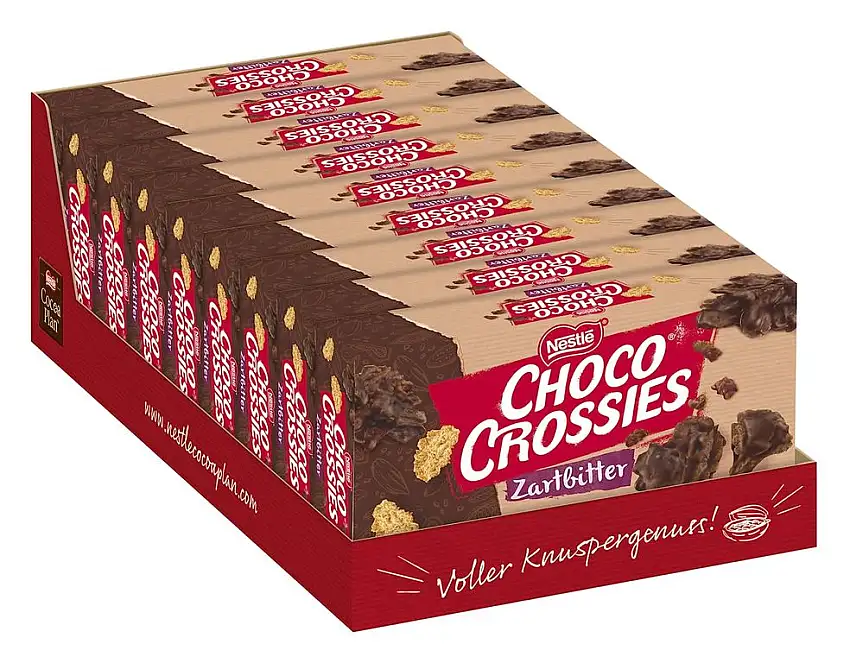 Nestlé CHOCO CROSSIES Zartbitter, 9er pack (à 2 x 75g)