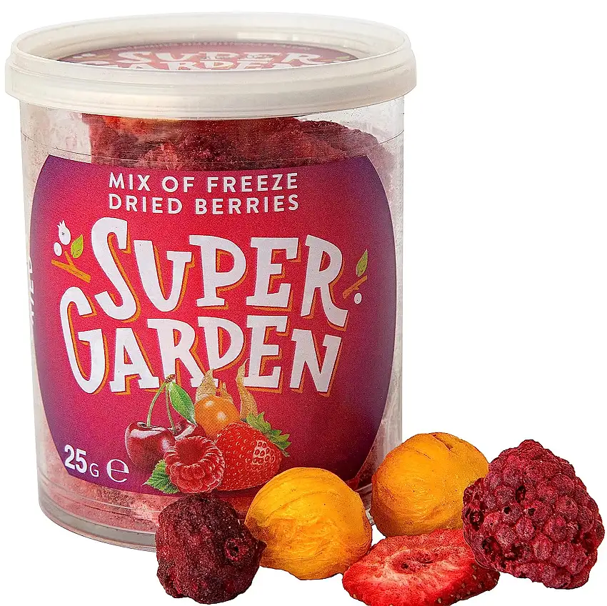 Gefriergetrocknete Beeren Mix - Leckere & 100% Reine Gefriergetrocknete Früchte - Ohne Zuckerzusatz - Vegane Snacks Von Super Garden (25g)