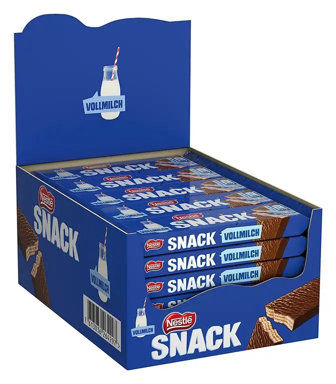Nestlé Snack Vollmilch Schokoriegel Vollmilchschokolade, 25er Pack (25 x 34 g)