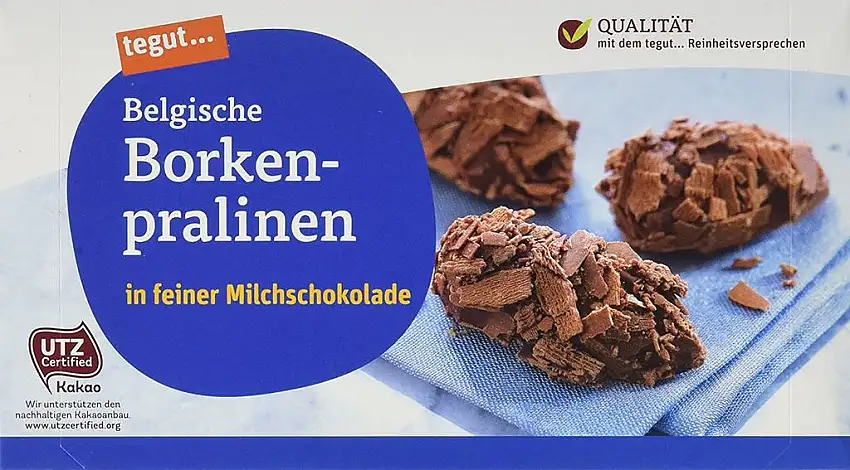 tegut... Belgische Borkenpralinen in feiner Milchschokolade, 1 x 175 g