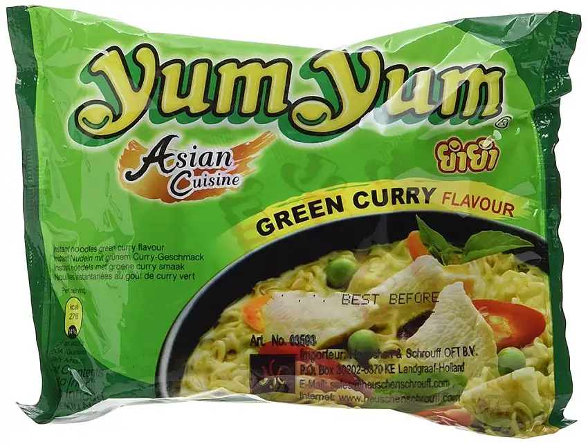 Yum Yum Instant Nudeln Grüne Curry, 5er Pack (5 x 60 g)