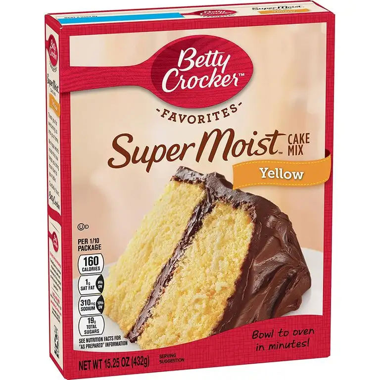 Betty Crocker Super Moist Cake Mix Yellow 432g (Betty Crocker Super Feucht Kuchenmischung Gelb)