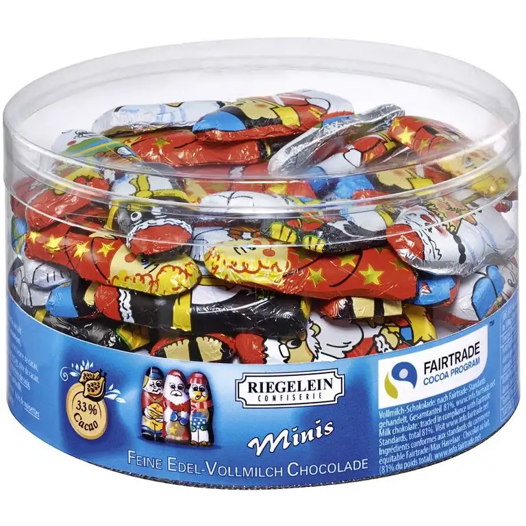 Riegelein "Minis" Winterfigürchen 80 Stück (400g) - Edel-Vollmilch-Schokolade