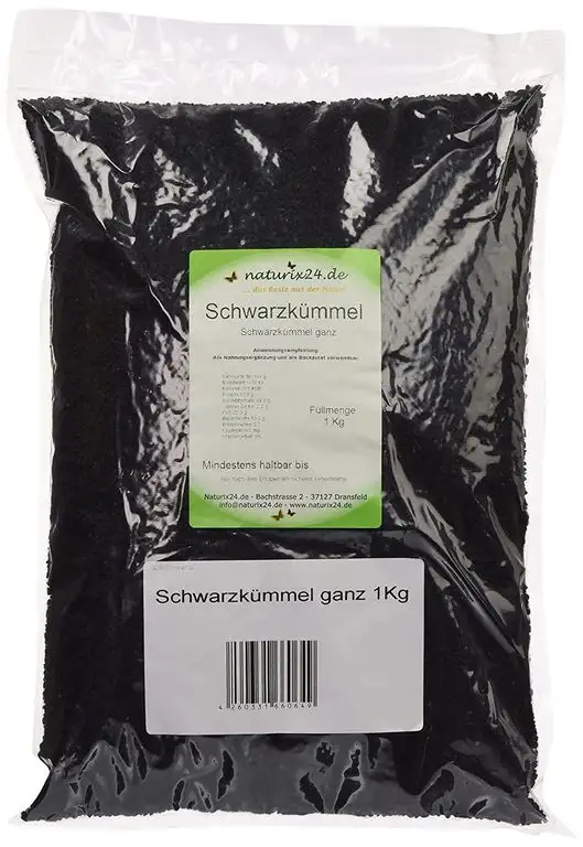 Naturix24 Schwarzkümmel ganz, 2er Pack (2 x 1 kg)
