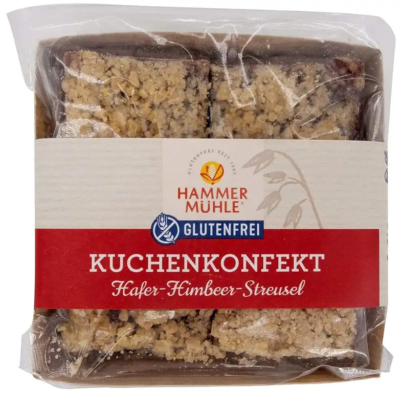 Hammermühle Kuchenkonfekt Hafer-Himbeer-Streusel glutenfrei 150g