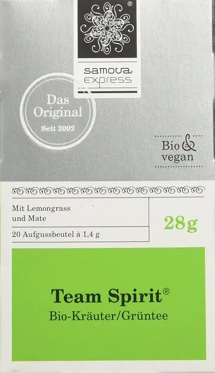 Samova Team Spirit Express - Grüntee/Kräuter/Lemon (20 Beutel 1,4g), 1er Pack (1 x 28 g)