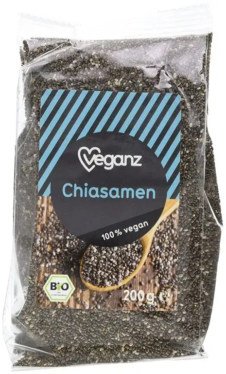 Veganz Chiasamen schwarz, 200 g