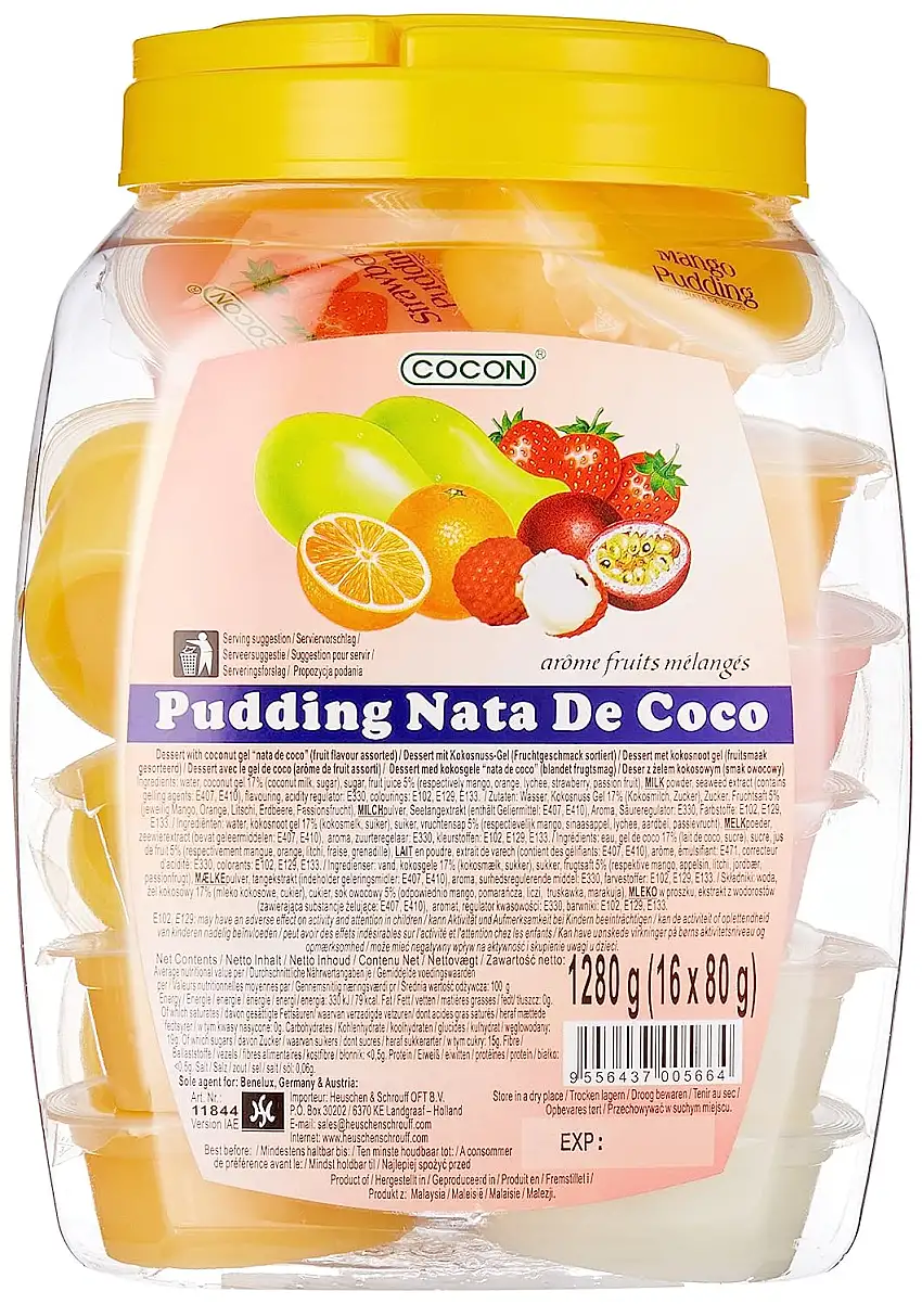 Cocon Dessert Nata de Coco Sortiment 1,28kg, 6er Pack (6 x 1.28 kg)