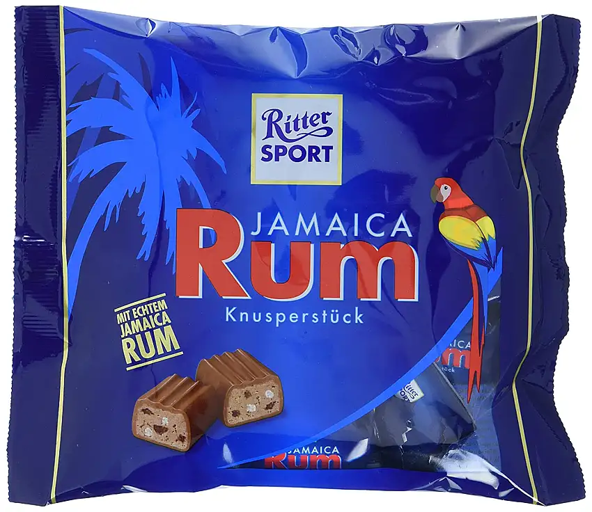Ritter Sport Jamaica Rum Knusperstück, 10er Set (10 x 200g Tüten)