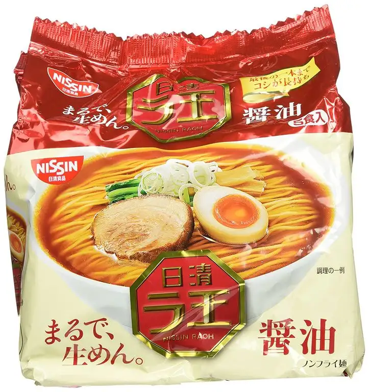 Nissin - Raoh Japanese Instant Ramen Noodles Soy Sauce Taste 17.1oz (For 5 Bowls) by N/A