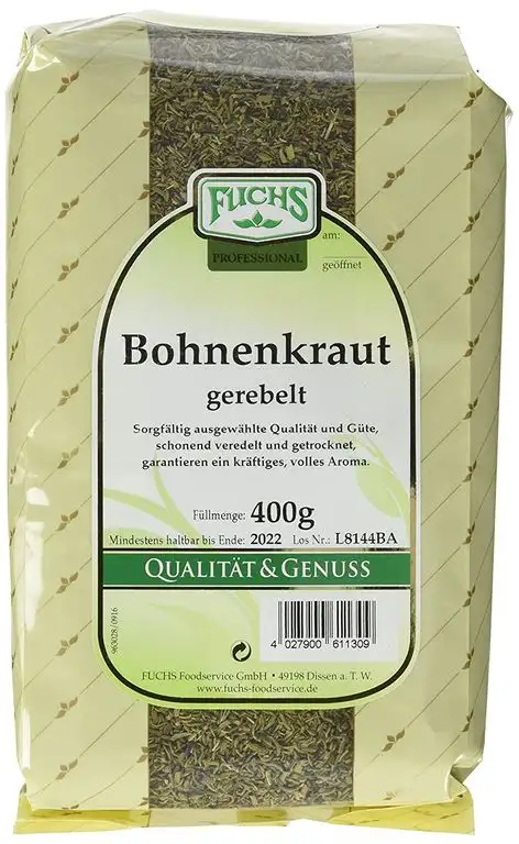 Fuchs Bohnenkraut gerebelt GV, 4er Pack (4 x 400 g)