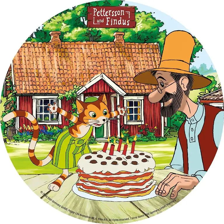 Essbarer Tortenaufleger Pettersson & Findus