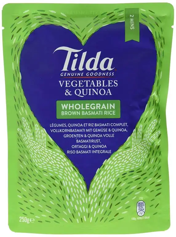 Tilda Steamed Garden Vegetable & Quinoa Basmati Rice, 6er Pack (6x250g)