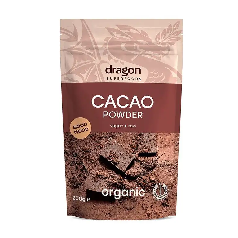 Dragon Superfoods Kakaopulver 200 g, Criollo, Rohkost