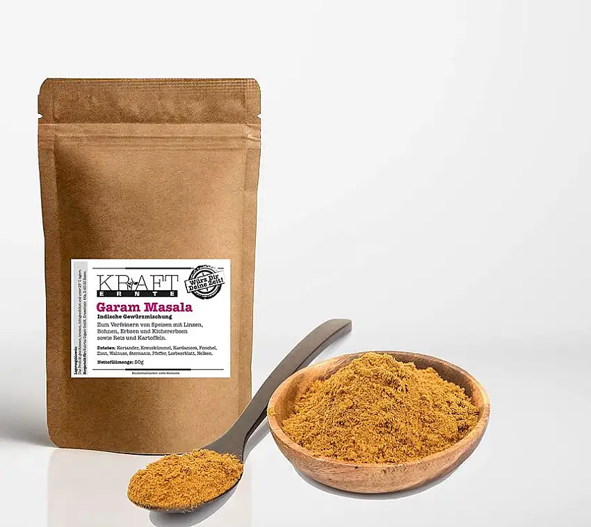 Kraft-Ernte Garam Masala 50g I Gewürzmischung I Indisch I Asiatisches Gewürz I I Aromatisch I Würzig, ORIENTALISCHES GEWÜRZ, KRAFT-ERNTE (50g)