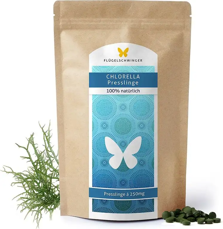 500g Chlorella-Presslinge, 2000 Tabletten á 250mg, ohne Zusätze, schonende Verarbeitung bei niedrigen Temperaturen, Rohkostqualität (500g)