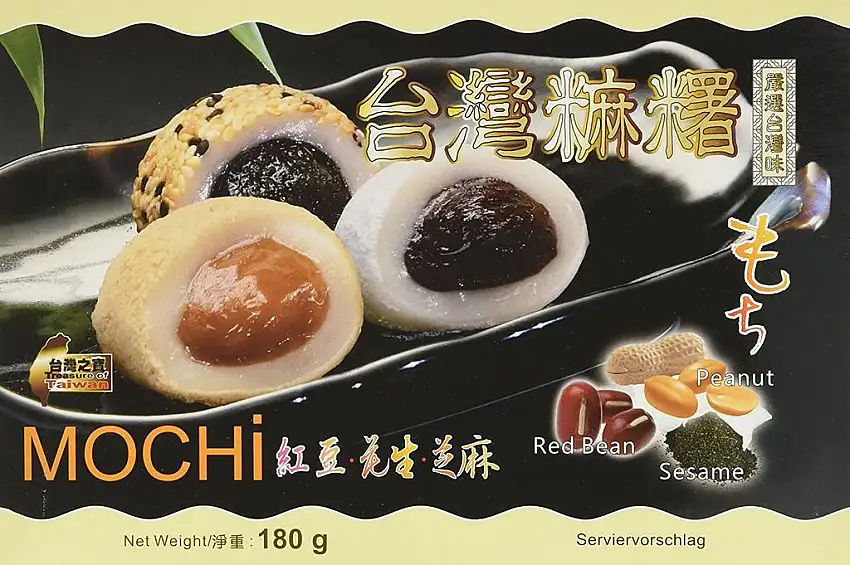 AWON Mochi, gemischte Sorten, Klebreiskuchen, 5er Pack (5 x 180 g)