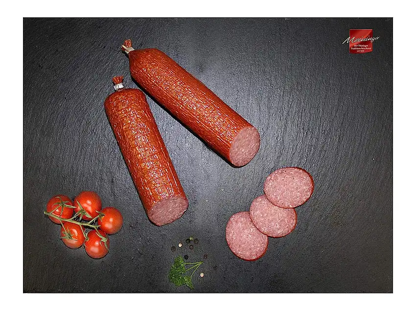 Rennsteig Salami I Deutsche Wurst aus Meiningen I 2x 400g Salami