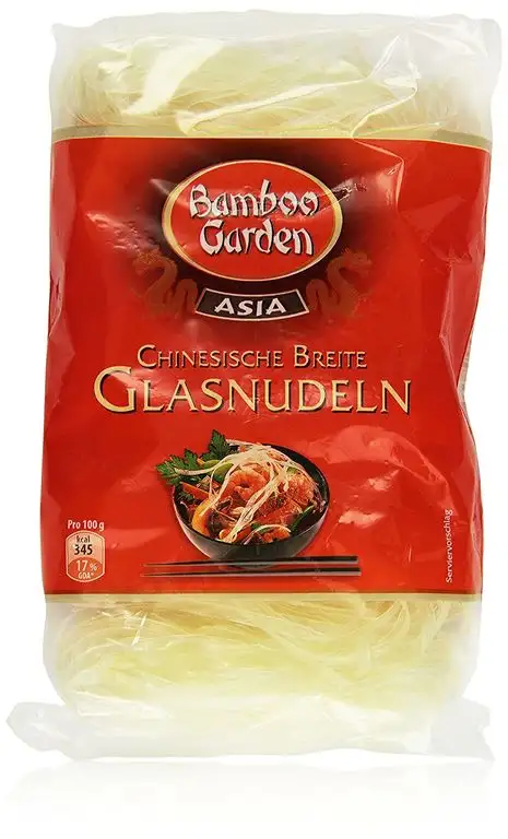 Bamboo Garden Chinesische breite Glasnudeln, 250 g