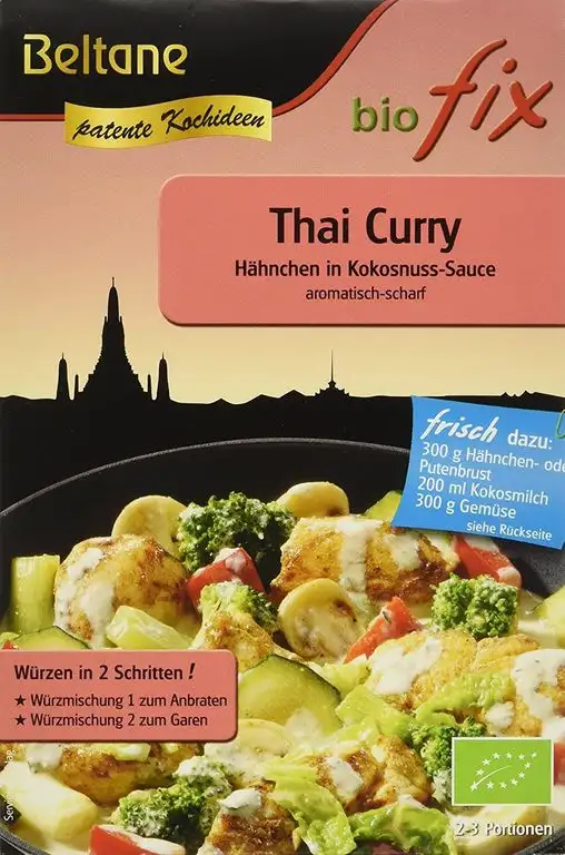 Beltane biofix Thai Curry - 2 Portionen, 2er Pack (2 x 20,9 g Packung) - Bio