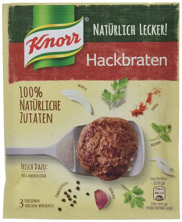 Knorr Natürlich Lecker Hackbraten Fix 3 Portionen