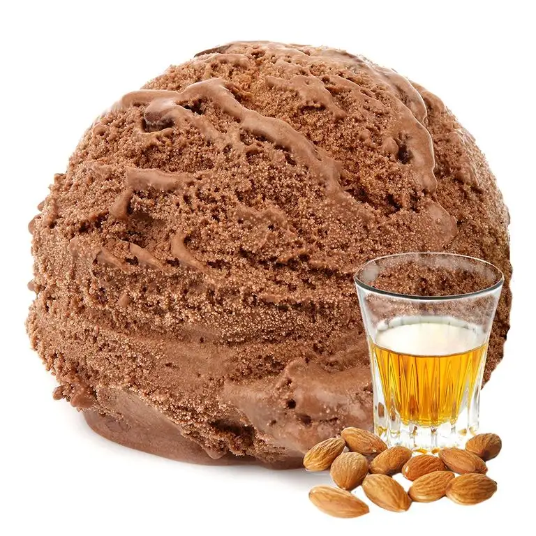 1 Kg Amaretto Geschmack Eispulver VEGAN - OHNE ZUCKER - LAKTOSEFREI - GLUTENFREI - FETTARM, auch für Diabetiker Milcheis Softeispulver Speiseeispulver Gino Gelati