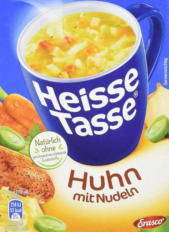 Erasco Heisse Tasse Huhn, 12er Pack (12 x 450 ml Beutel)