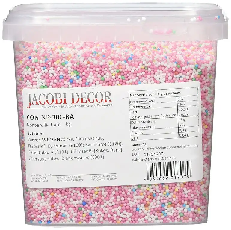 Cake Company Nonpareille bunt 1 kg 1er Pack (1 x 1000 g)