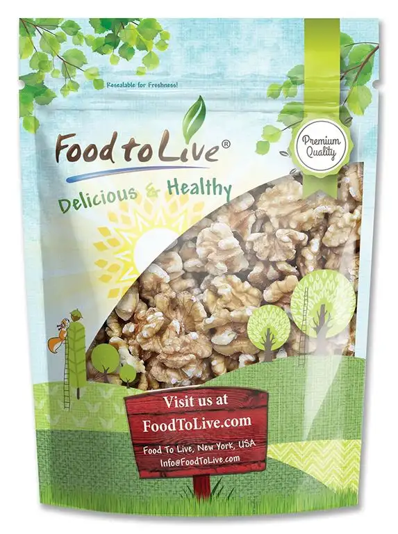 Walnüsse, 8 Unzen - Kosher, Geschält, Ungesalzen, Natürlich, Roh, Vegan, Großteil