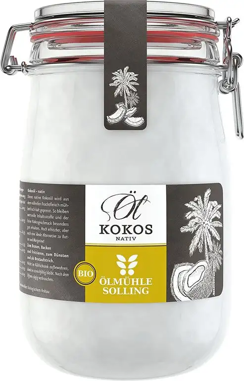 Ölmühle Solling Bio Kokosöl nativ im Bügel-Glas 1000ml